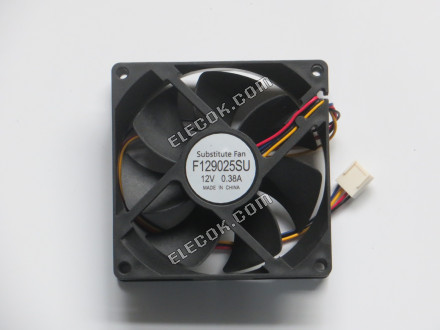EVERFLOW F129025SU DC 12V 0,38A 4 vezeték Hűtőventilátor, helyettesítő négyzet alak, méret egyezik 90*90*25MM 