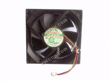 Protechnic Magic MGT9212HB-025 Server - čtvercový Ventilátor 12V0.25A, sq90x90x25mm, 3W 3 Vodiče 
