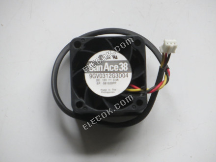 SANYO 9GV0312G3D04 12V 0,4A 3 vodiče Chladicí Ventilátor 