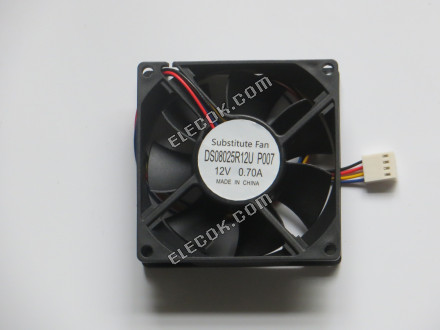AVC DS08025R12U P007 12V 0.70A 4 vezeték hűtőventilátor, Helyettesítő 