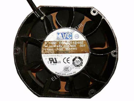 AVC DB45051B48E Szerver - Kerek Ventilátor 007, dia172x172x51mm, 3 vezeték, 48V 0.90A 