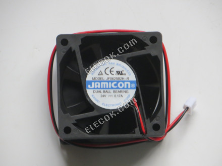 Jamicon JF0625B2H-R Server - čtvercový Ventilátor 24V0.17A, sq60x60x25mm, 2W 2 Vodiče 
