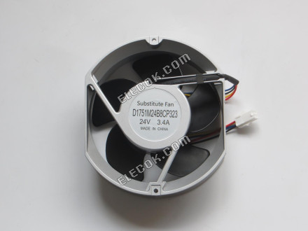 SEVRO D1751M24B8CP323 24V 3,4A 4 vodiče Chladicí Ventilátor, náhrada a repasovaný 