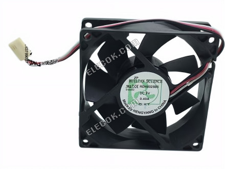 RUILIAN / HENG YANG RDH8025B5 Szerver Négyzetes Ventilátor RDH8025B5 3 Vezeték 
