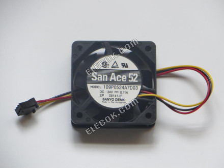 SANYO 109P0524A7D03 24V 0,11A 3 vezeték hűtőventilátor, felújított 
