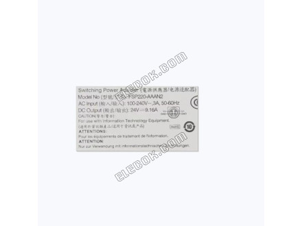 Verifone 24V9.16A FSP220-AAAN2 s 4PIN connect 