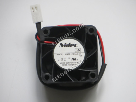 Nidec W40S12BHA5-51 T08, 12V 0,17A 2 Vodiče ventilátor 