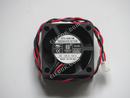 DWPH EFS-04D12M 12V 0,12A 2 vodiče Chladicí Ventilátor 