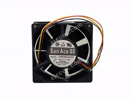 SANYO 109P0824A209 24V 0,29A 3 vodiče chladicí ventilátor 