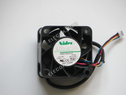 Nidec W40S12BUA5-07 Szerver - Négyzet Ventilátor T03A1, sq40x40x28, w360x4x4, 12V 0,55A 4 vezeték 