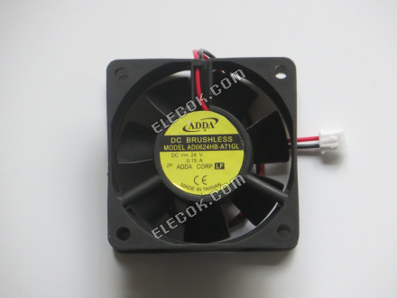 ADDA AD0624HB-A71GL 24V 0,15A 3,6W 2 vezeték Hűtőventilátor, felújított 