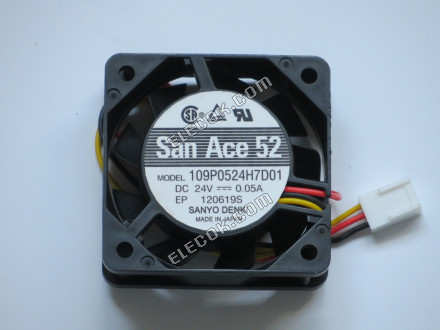 Sanyo 109P0524H7D01 24V 0,05A 3 vezeték Hűtőventilátor 