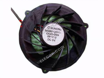 SUNON MG60120V1-Q020-G99 Hűtőventilátor DC 5V Bare Ventilátor 3 vezeték 