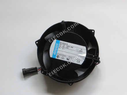 ebm-papst DV 6224 R Server - Kulatý Ventilátor DC 24V 39W, 172x172x51mm 2 vodiče, repasovaný 