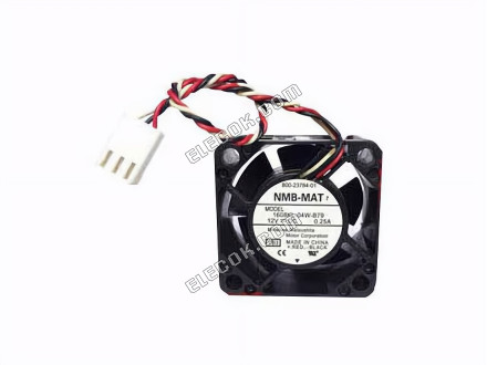 NMB-MAT / Minebea 1608K-04W-B79 Szerver - Négyzet Ventilátor TB3, SF40x40x20, w80x3x3, 12V 0,25A 3 vezeték 