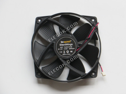 135mm Ventilátor Bequiet Ventilátor Silentwings BQT T13525-YF28 135mm 135*135*25mm DC 12V 0.50A 2800RPM Axiální 2 vodiče Chladicí Ventilátor 