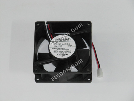 NMB 3615KL-04W-B49-P50 12V 0,48A 4,08W 3 vezeték Hűtőventilátor 
