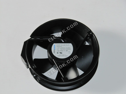 ebm 17251 Metal lamela VENTILáTOR W2E143-AA15-01 115V 50/60HZ 24/26W chladicí ventilátor se zásuvkovým připojením 