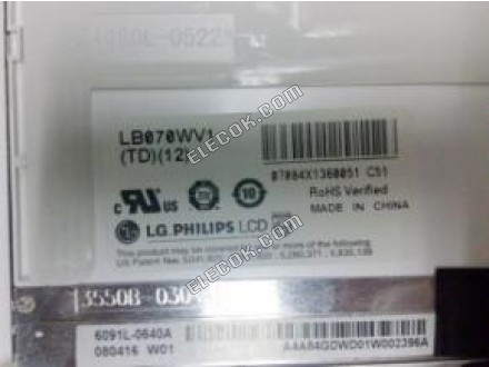 LB070WV1-TD12 LG.Philips LCD 7.0" a-Si TFT-LCD Panel 