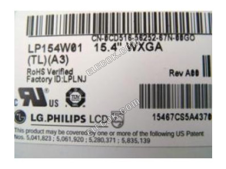 LP154W01-TLA3 LG.Philips LCD 15,4" a-Si TFT-LCD Panel náhrada 