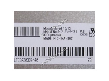 M215HW01 V6 AUO 21,5" a-Si TFT-LCD Panel 