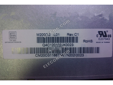 M200O3-L01 CMO 20.0" a-Si TFT-LCD Panel 