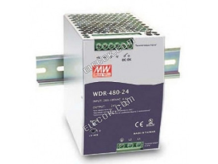 WDR-480-48 480W 48V10A PFC high efficiency DIN-rail power supply input voltage