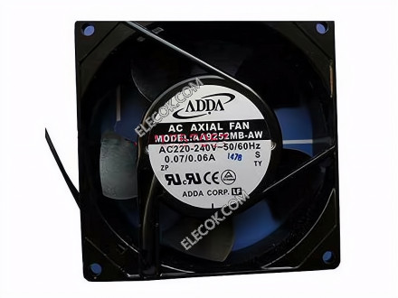 ADDA AA9252MB-AW 220/240V 0.07/0.06A 2wires Cooling Fan
