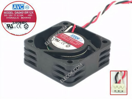 AVC DA04015R12X 12V 0,12A 3wires Cooling Fan 