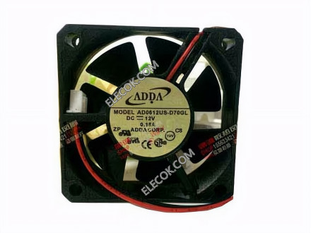 ADDA AD0612US-D70GL 12V 0.15A 2wires Cooling Fan