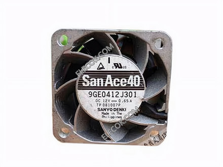 Sanyo 9GE0412J301 12V 0.65A Cooling Fan