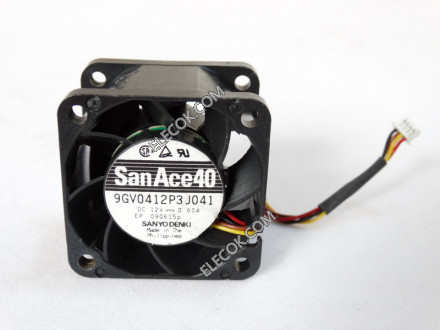 Sanyo 9GV0412P3J041 12V 0.6A 3wires Cooling Fan