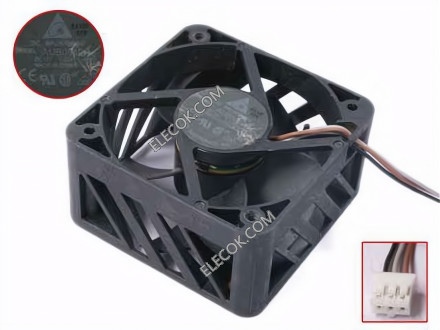 DELTA AUB0512H 12V 0.22A 3wires Cooling Fan