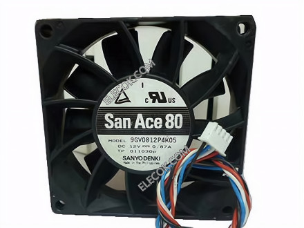 Sanyo 9GV0812P4K05 12V 0.87A 4wires Cooling Fan