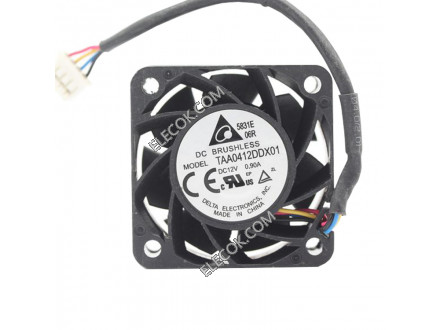 DELTA TAA0412DDX01 12V 0.90A 4wires Cooling Fan