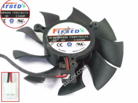 FIRSTD FD8015U12S 12V 0.5A 2wires Cooling Fan