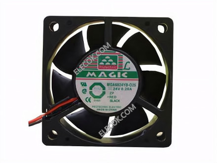 MAGIC MGA6024YB-O25 24V 0.05A 2wires Cooling Fan