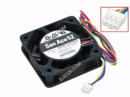 Sanyo 9PH0512H7D03 12V 0.07A 3wires Cooling Fan