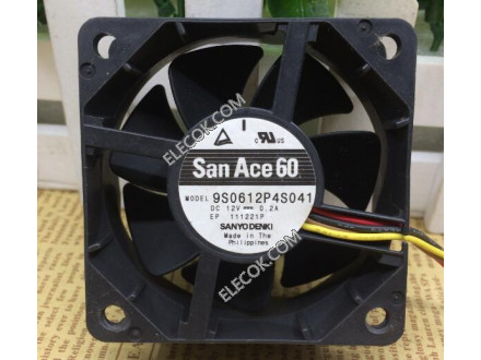 Sanyo 9S0612P4S041 12V 0.2A 4wires Cooling Fan
