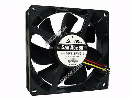 Sanyo 9S0812P4F011 12V 0,13A 4wires Cooling Fan 