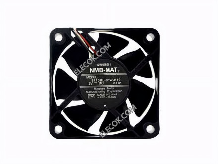 NMB 2410RL-01W-B19 5V 0.11A 3wires Cooling Fan