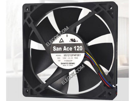 Sanyo 9S1212P4F061 12V 0.19A 4wires Cooling Fan