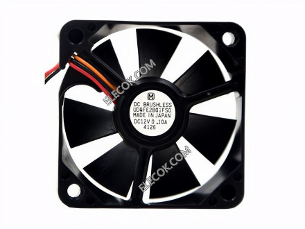 Panasonic UDQFE2B01FS0 12V 0.10A 3wires Cooling Fan