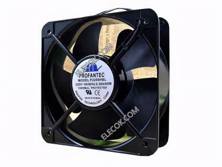 PROFANTEC P2206HBL 230V 0.38A 60W 2wires Cooling Fan