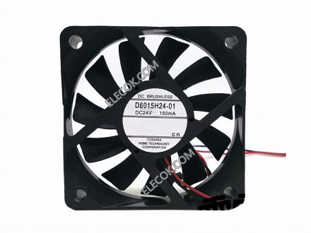 TOSHIBA D6015H24-01 24V 150mA 2 vezetékek Cooling Fan 