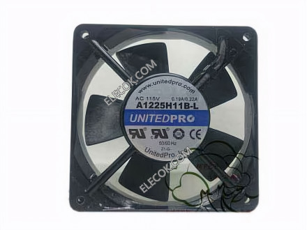 UNITED A1225H11B-L 115V 0.19/0.22A 2 wires Cooling Fan