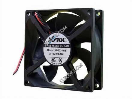XFAN YD8025MS 18V 0,14A 2 dráty Cooling Fan 
