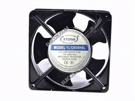 XYLFAN YL12038HSL 220/240V 0,12A 2 vezetékek Cooling Fan 