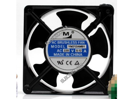 M YM212AMB1 220V 0.065A 2wires Cooling Fan