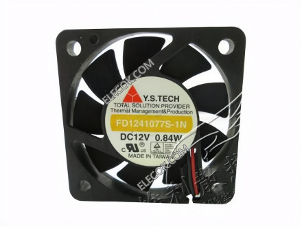 Y.S.TECH FD1241077S-1N 12V 0.84W 2 wires Cooling Fan